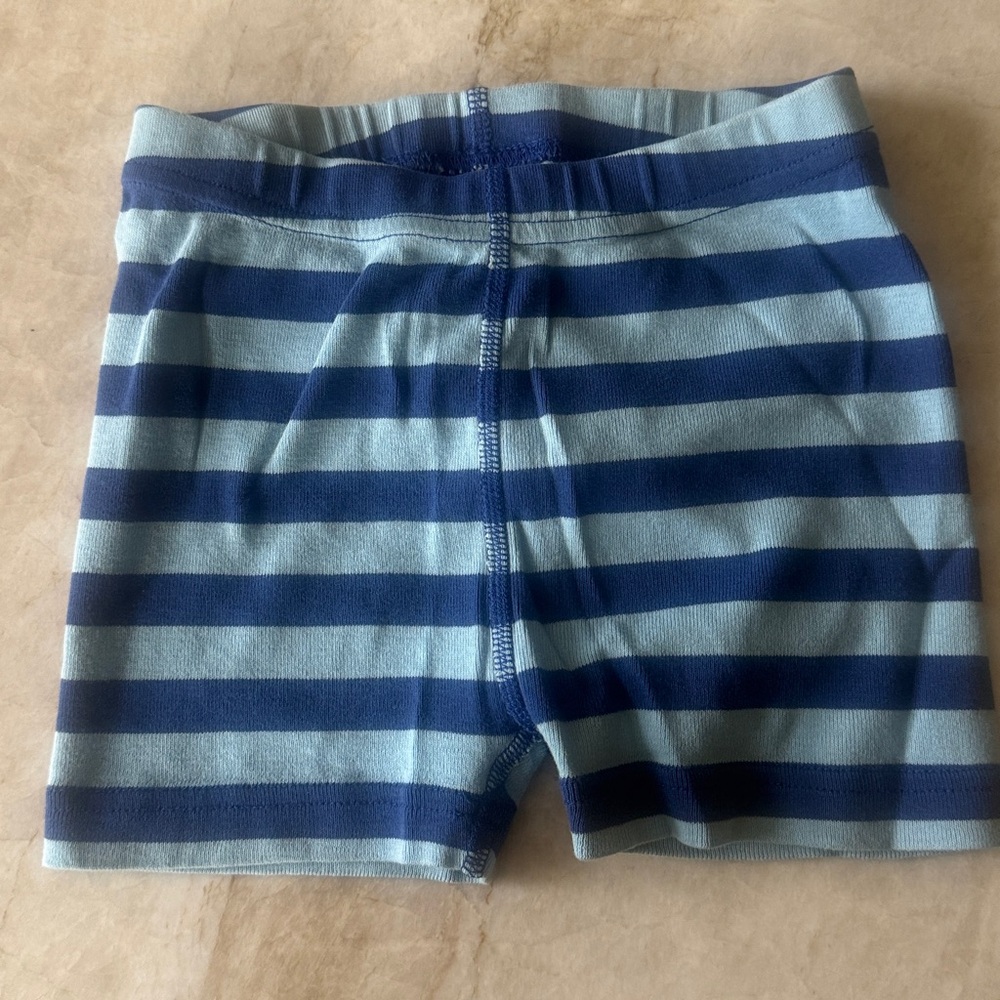 Hanna Andersson Navy and Light Blue Striped Kids Pajama Set - Picture 3 of 4